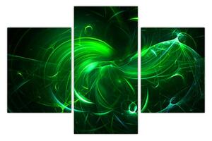 Kép - zöld absztrakció (90x60 cm)