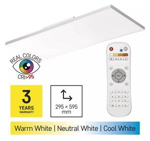 Fehér LED mennyezeti lámpa távirányítóval 59.5x29.5 cm Irvi – EMOS