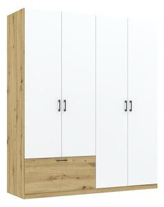Campos szekrény 180, artisan tölgy / fehér