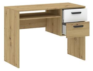 Campelo íróasztal, artisan tölgy / fehér