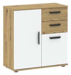 Campelo komód, artisan tölgy / fehér