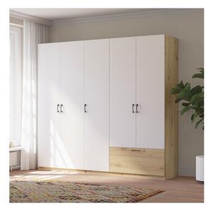 Campos szekrény 225, artisan tölgy / fehér