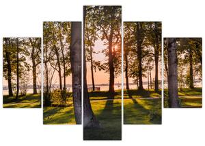 Fák a tó mellett képe (150x105 cm)
