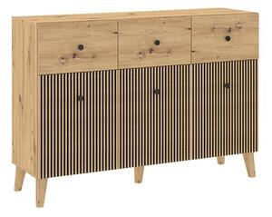 Laranga II komód, artisan tölgy / fekete