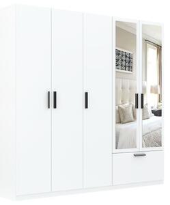 Loira szekrény 225 tükörrel, fehér