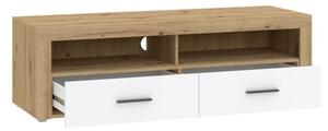 Mina TV állvány, artisan tölgy / fehér
