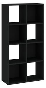 Sinde polcrendszer 2x4, fekete
