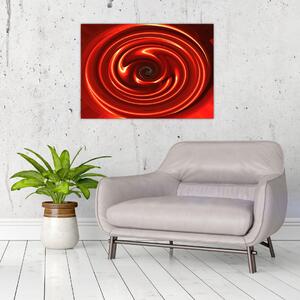 Absztrakt kép - piros spirál (70x50 cm)