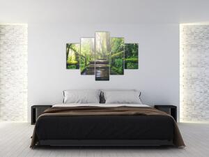 Kép - falépcsők az erdőben (150x105 cm)