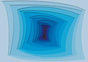 Fotótapéta - Kék alagút (152,5x104 cm)
