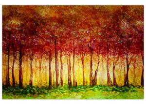 Kép - Lombhullató erdő festménye (90x60 cm)