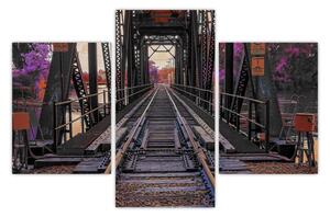 Egy vasúti híd képe (90x60 cm)