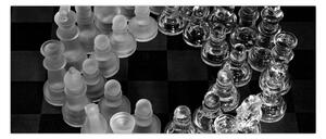 Kép - fekete-fehér sakk (120x50 cm)