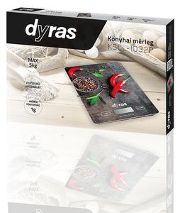 Dyras KSCL-1032P Konyhai mérleg, mintás