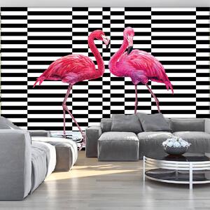 Fotótapéta - Flamingo 3D (152,5x104 cm)