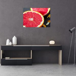 Szeletelt grapefruit képe (70x50 cm)