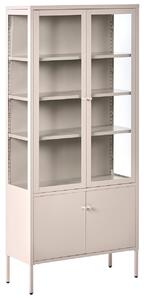 Üveges vitrin OXTED Fém 80 cm Bézs