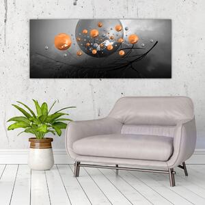 Narancssárga gömbök képe (120x50 cm)
