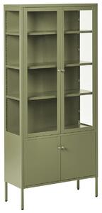 Üveges vitrin OXTED Fém 80 cm Zöld
