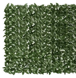 VidaXL sötétzöld leveles erkélyparaván 200 x 150 cm