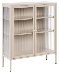 Vitrin LERRYN Fém 90 cm Bézs