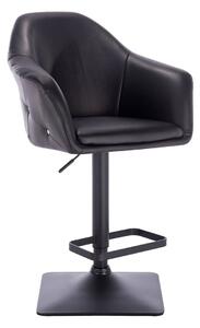HC547KW Fekete modern műbőr szék fekete lábbal