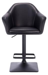 HC547KW Fekete modern műbőr szék fekete lábbal