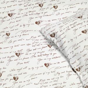Goldea pamut ágyneműhuzat - szerelmes szövegek 140 x 200 és 70 x 90 cm
