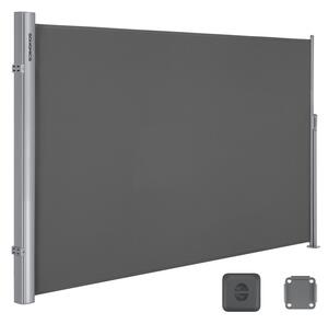 SONGMICS Prémium Oldalsó Napellenző 160 x 400 cm Füstszürke Teraszárnyékoló