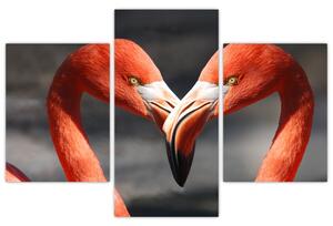 Két szerelmes flamingó képe (90x60 cm)
