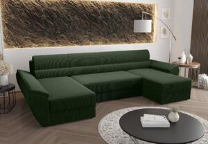 OPHELIA U-alakú ülőgarnitúra mindennapi alváshoz - zöld