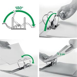 Iratrendező LEITZ Wow A/4 50 mm 180° Metálfényű Sárga