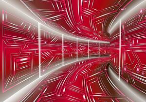 Fotótapéta - Piros folyosó (152,5x104 cm)