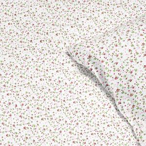 Goldea pamut ágyneműhuzat - cikkszám 385 - piros rózsák fehér alapon 140 x 200 és 70 x 90 cm
