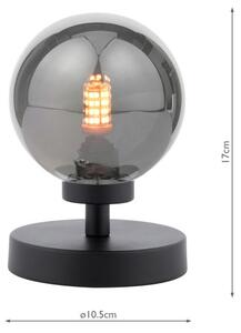 Dar lighting modern asztali lámpa esben fekete füstös daresb4122-01