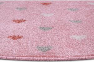 Rózsaszín gyerek szőnyeg ø 100 cm Little Hearts – Hanse Home