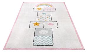 Fehér-rózsaszín gyerek szőnyeg 160x235 cm Bouncy – Hanse Home