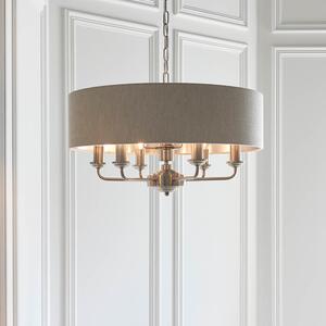 Endon klasszikus csillár highclere króm természetes vászon end94357