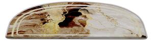Barna-krémszínű lépcsőszőnyeg szett 16 db-os 20x65 cm Golden Marble – Vitaus