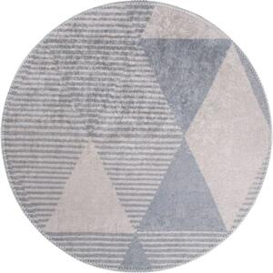 Szürke mosható kerek szőnyeg ø 80 cm Yuvarlak – Vitaus