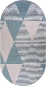 Kék mosható szőnyeg 60x100 cm Oval – Vitaus