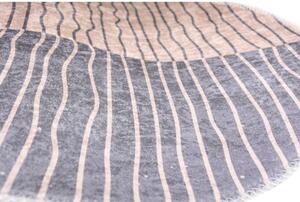Szürke-krémszínű mosható kerek szőnyeg ø 80 cm Yuvarlak – Vitaus