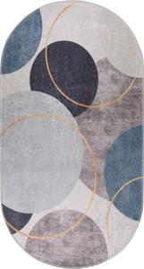 Kék-szürke mosható szőnyeg 60x100 cm Oval – Vitaus