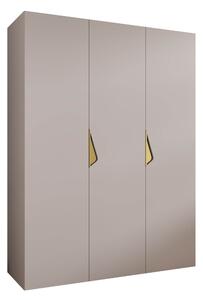 Gardróbszekrény Hartford 619, Laminált forgácslap, 202x150x52cm, Aranysárga, Kasmír