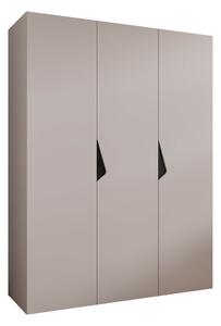 Gardróbszekrény Hartford 619, Laminált forgácslap, 202x150x52cm, Fekete, Kasmír