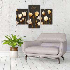 Kép - Tulipánok - absztrakt (90x60 cm)
