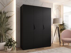 Gardróbszekrény Hartford 619, Laminált forgácslap, 202x150x52cm, Fekete
