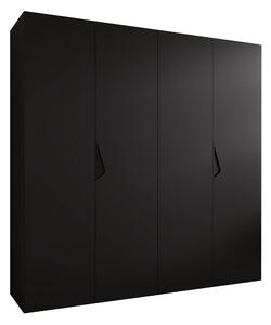 Gardróbszekrény Hartford 620, Laminált forgácslap, 202x200x52cm, Fekete