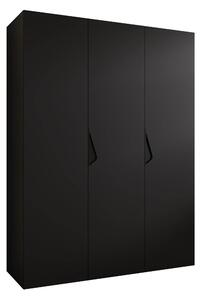 Gardróbszekrény Hartford 619, Laminált forgácslap, 202x150x52cm, Fekete