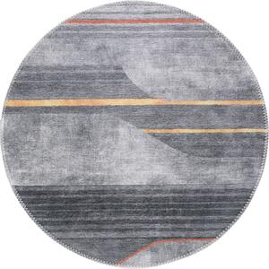 Szürke mosható kerek szőnyeg ø 120 cm Yuvarlak – Vitaus
